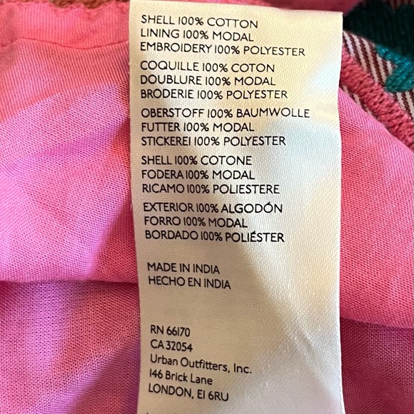 ANTHROPOLOGIE EMBROIDERY & APPLIQUED SHIFT DRESS SIZE 12 PINK ORANGE - Picture 14 of 16